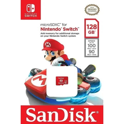 Sandisk MicroSDXC 128GB Memory Card (Mario)