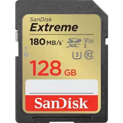 SanDisk SDXC Extreme 128GB 180/90 mb/s - V30 - Rescue Pro