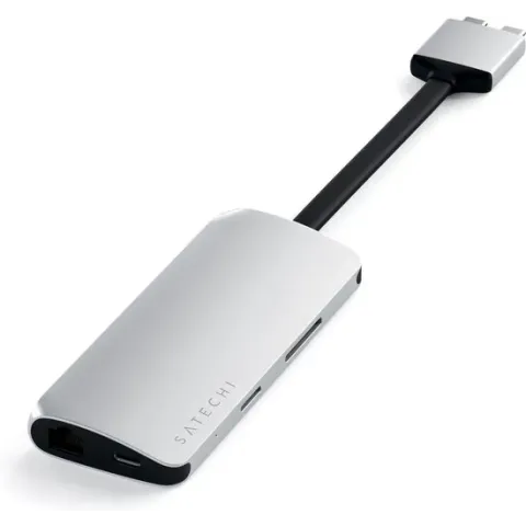 Satechi Type-C Dual Multimedia Adapter - Zilver
