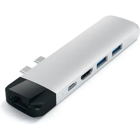 Satechi Type-C Pro Hub Ethernet & 4K HDMI - Zilver