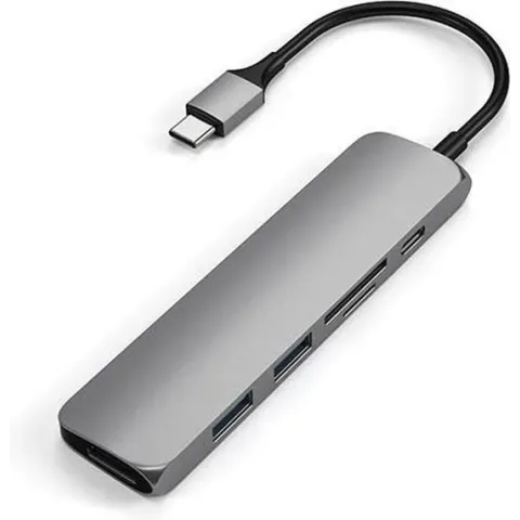 Satechi TYPE-C Slim Multiport Adapter V2 - Space Grey