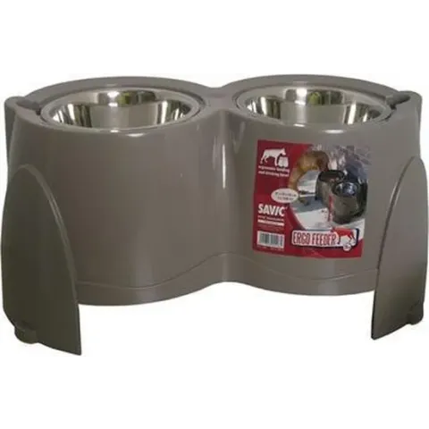 Savic ergo feeder - Grijs 1500 ml 2 x 21 cm