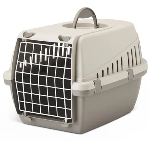 Savic Trotter 1 Happy Planet - Kattenvervoersbox - 49x33x31 cm Mokka Graniet Grijs