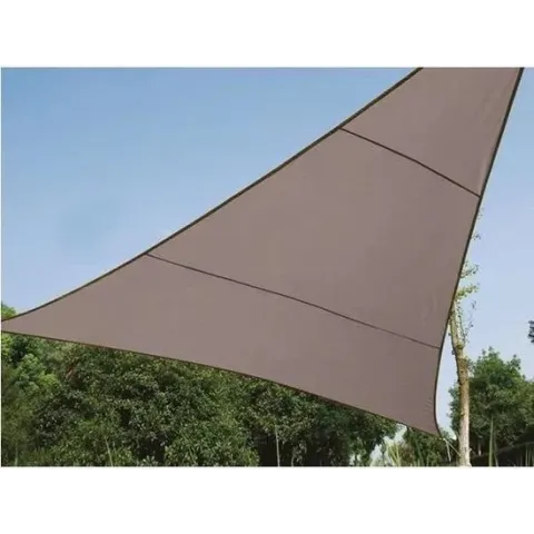 Schaduwdoek - Zonnezeil - Driehoek 5 X 5 X 5 M, Kleur: Taupe