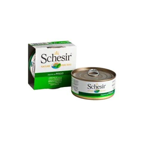 Schesir Kat Blik Gelei Kip 85 g - Kattenvoer - Kipfilet