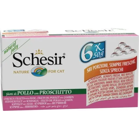 Schesir Kipfilet met Rund - Multipack 6 Stuks
