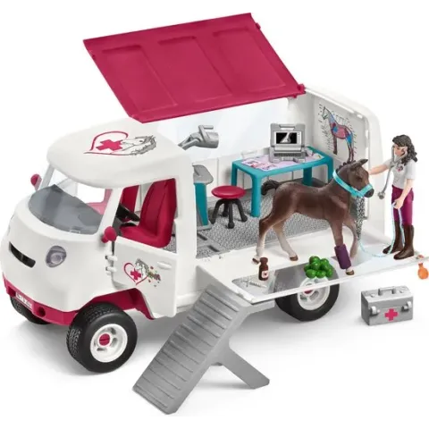 schleich HORSE CLUB - Mobiele dierenarts met Hannover veulen - Kinderspeelgoed voor Jongens en Meisjes - 5 tot 12 jaar 42439