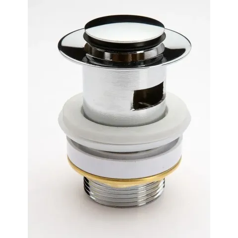 SCHÜTTE Design Afvoerplug Pop-Up - 5/4" - afsluitbaar met overloop - Chroom