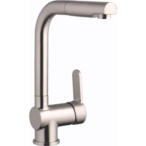 SCHÜTTE London Design Keukenkraan - Mengkraan - Draaibare Uitloop - Uittrekbare Mousseur - RVS-look