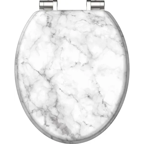 SCHÜTTE WC-Bril 80194 MARMOR STONE - MDF-Hout - Soft Close - Verchroomde Scharnieren - Decor - 3-zijdige Print
