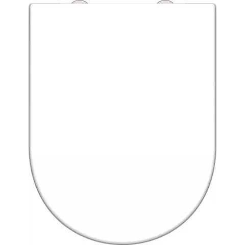 SCHÜTTE WC-Bril 82910 D-SHAPE WHITE - Duroplast - D-vorm - Soft Close - Afklikbaar - RVS-Scharnieren - Gelakt - Wit