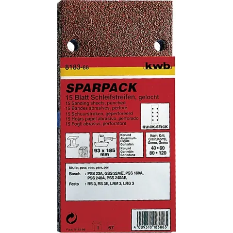 Schuurstrook 93 x 185 mm
