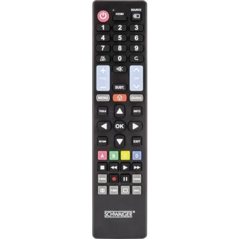 Schwaiger afstandsbediening 5 in 1 vorprogrammiert zwart