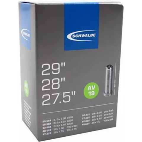 Schwalbe AV19 - Binnenband - 40/62 - 584/635 - Geschikt voor 27.5 en 29 inch - Auto Ventiel - 40 mm