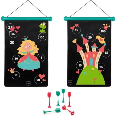 Scratch Active Play: MAGNETISCHE DARTS Prinses 36x55cm, 2-zijdig bedrukt, in tube, 5+