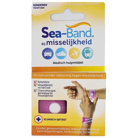 Seaband - Polsband -  Kinderen - 2 stuks Roze