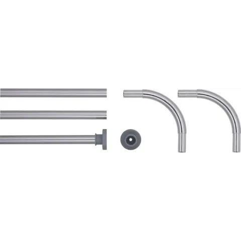 Sealskin Combi Douchegordijnstang - 70 x 255 cm - Zilver