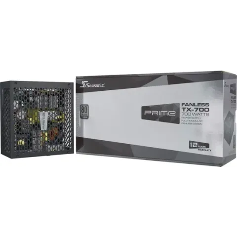 Seasonic Prime Fanless TX-700 - Voeding (intern) - ATX12V - 700 Watt - 100-240V - 80 Plus Titanium - Volledig modulair