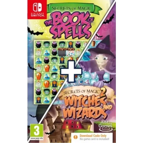 Secrets of Magic 1+2: The Book of Spells + Secrets of Magic 2: Witches and Wizards (Code in a Box)/nintendo switch
