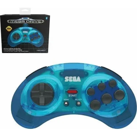 Sega Saturn - Wireless - 8 Button Arcade Pad ( Blue )