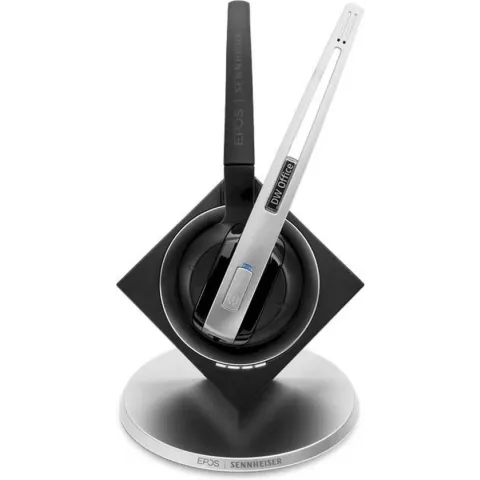 Sennheiser DW Office Monauraal Hoofdband Zwart, Geborsteld staal