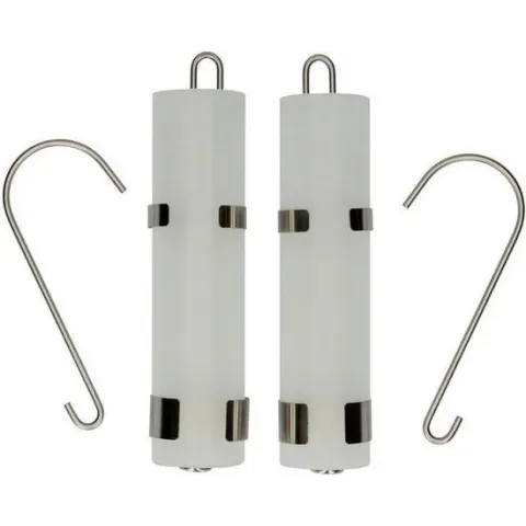 Set van 2x stuks radiator bak luchtbevochtigers rond mat wit - Waterverdampers voor de verwarming