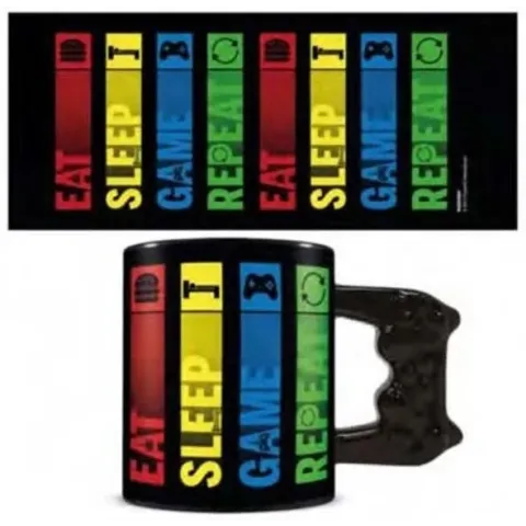 Shaped Mug - Eat Sleep Game Repeat