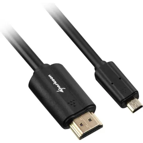 Sharkoon 1.5m, HDMI/Micro HDMI HDMI kabel 1,5 m HDMI Type A (Standaard) HDMI Type D (Micro) Zwart