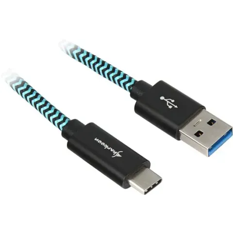Sharkoon USB 3.1 A-C bk/bu 1,0m