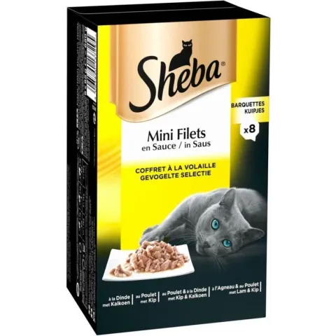 Sheba Alu Multipack Mini Filets Traiteur - Kattenvoer - 8x85 g