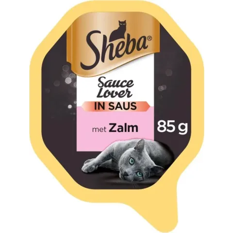 Sheba Sauce Lover Kuipje - Zalm - Kattenvoer - 22 x 85 g