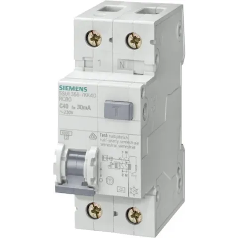 Siemens 5SU1356-6KK10 Aardlekschakelaar/zekeringautomaat 2-polig 10 A 0.03 A 230 V