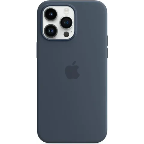 Siliconenhoesje met MagSafe voor iPhone 14 Pro Max - Stormblauw