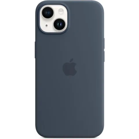 Siliconenhoesje met MagSafe voor iPhone 14 - Stormblauw