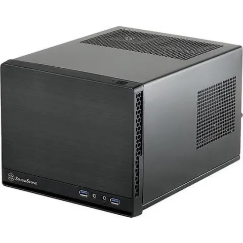 Silverstone SG13 Mini-Toren Zwart