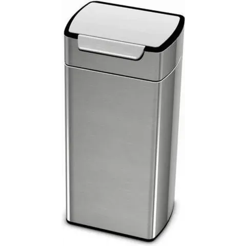 Simplehuman Prullenbak Touch Bar - 30 l - Zilver