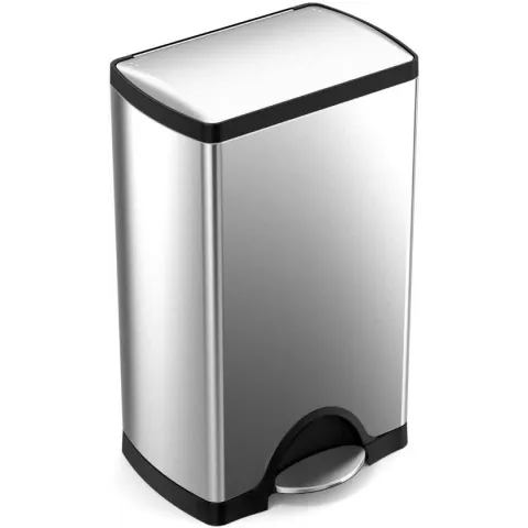 Simplehuman Rectangular Pedaalemmer Prullenbak - 38 l - Mat RVS