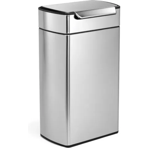 Simplehuman Touch Bar Prullenbak - RVS - 40 l - Zilver