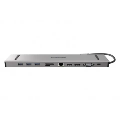 Sitecom CN-389 notebook dock & poortreplicator Bedraad USB 3.2 Gen 2 (3.1 Gen 2) Type-C Aluminium