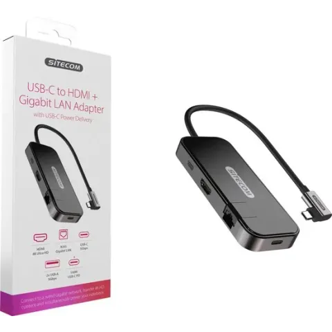Sitecom CN-394 USB-C to HDMI + GLAN Adapter