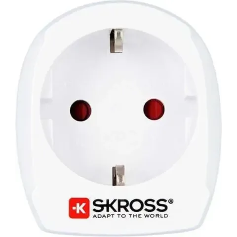 Skross - Reisstekker/Wereldstekker - Europa naar Amerika (VS) - Zwitserse kwaliteit - Input voltage 100V - 250V