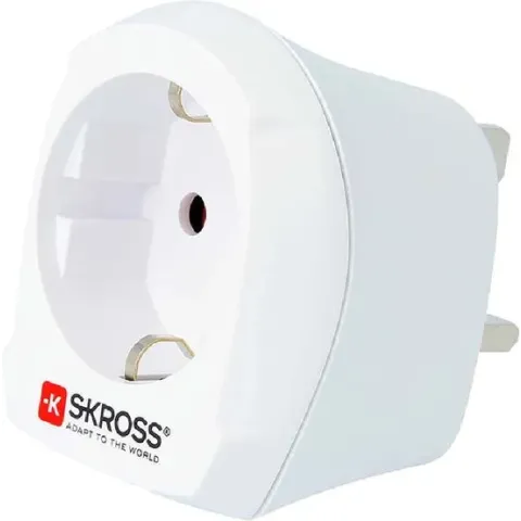 SKROSS - Reisstekker/Wereldstekker - Europa naar Engeland (UK) - Zwitserse kwaliteit - Input voltage 100V - 250V