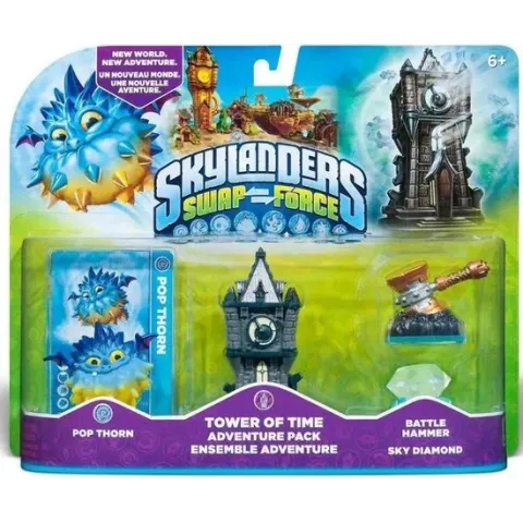 Skylanders Swap Force: Adventure Pack Pop Thorn, Tower of Time, Battle Hammer, Sky Diamond