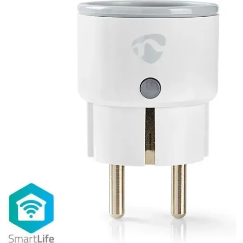 SmartLife Smart Stekker | Wi-Fi | Energiemeter | 2500 W | Randaarde stekker / Type F (CEE 7/7) | -10 - 40 °C | Android™ / IOS | Wit