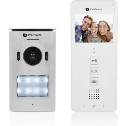 Smartwares DIC-22112 Video intercom systeem voor 1 appartement - 2-draads met 2-weg audiocommunicatie