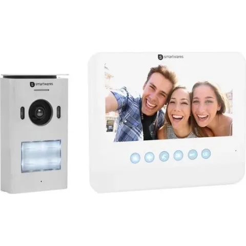 Smartwares DIC-22212 Video deurintercom systeem voor 1 appartement - 2-draads met 2-weg audiocommunicatie