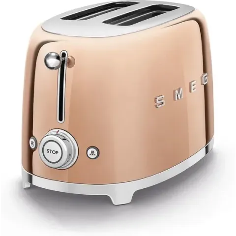 Smeg Broodrooster 2x2 TSF01RGEU, rosé goud