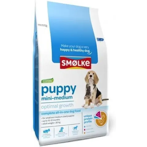 Smolke puppy mini/medium brokken hondenvoer 3 kg.