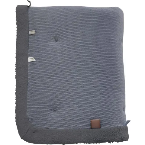 Snoozebaby speelkleed of boxkleed Cheerful Playing - duurzaam materiaal - met labeltjes - 75x95cm in Storm Grey