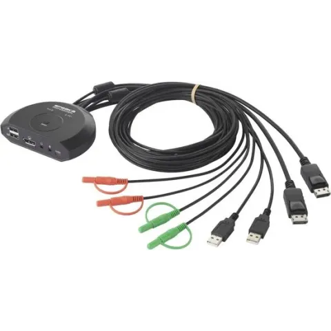 SpeaKa Professional SP-KVM-220 2 poorten KVM-switch DisplayPort 4096 x 2160 Pixel